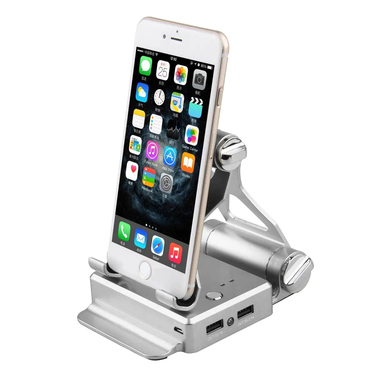 Podium Style Stand With Extended Battery Up To 200% For iPad, iPhone And Other Smart Gadgets